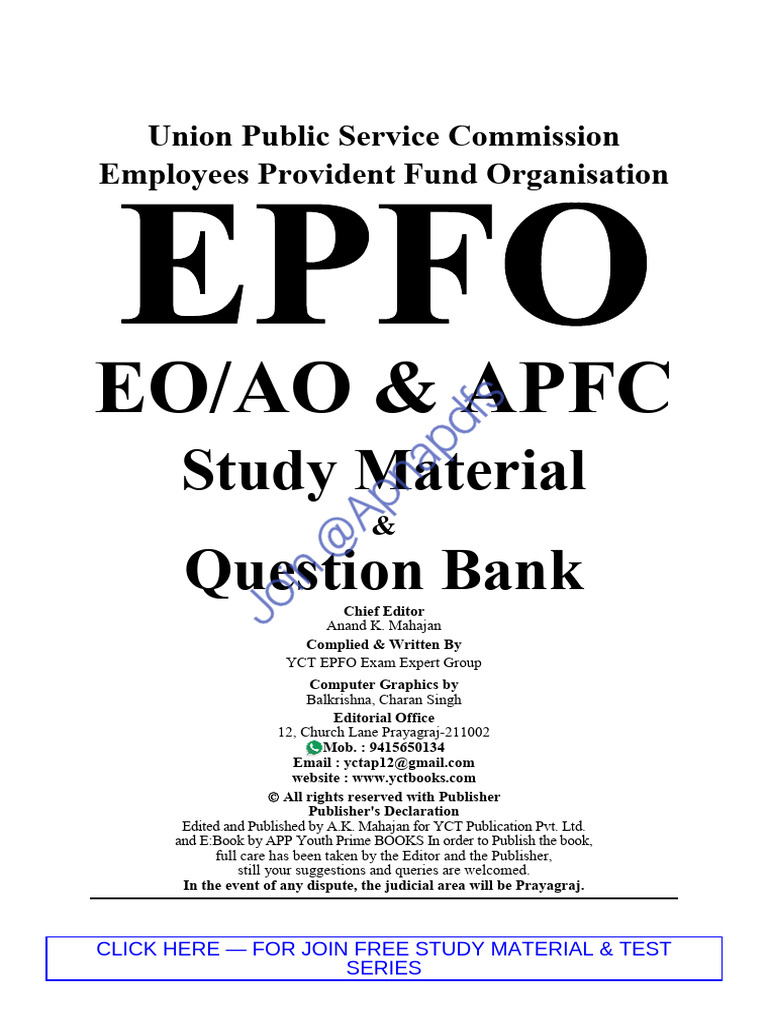 EPFO EO/AO & APFC Exam Study Guide | PDF | Debits And Credits | Income ...