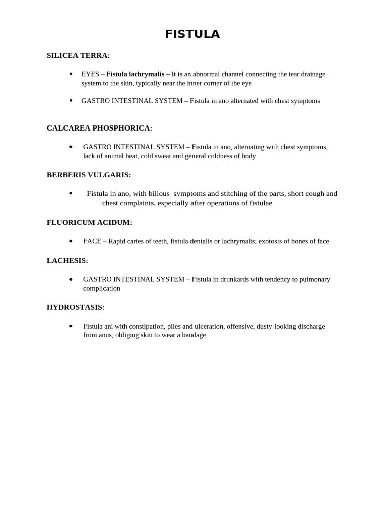 Fistula | PDF
