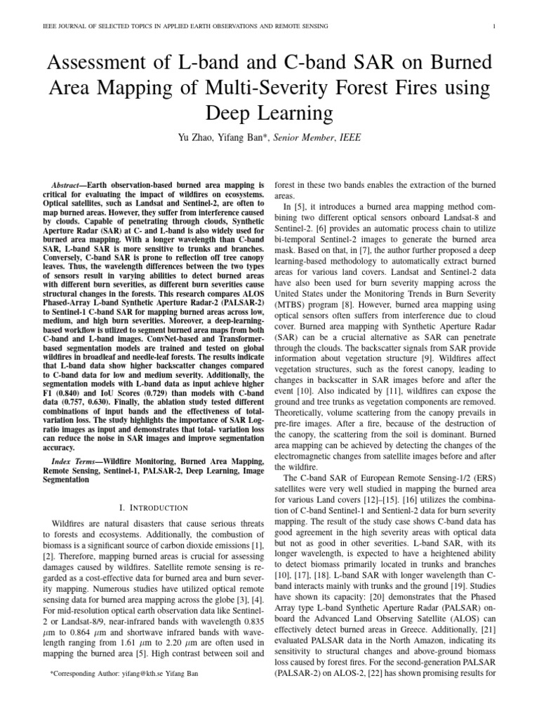 SAR Comparison for Burned Area Mapping | PDF | Image Segmentation ...