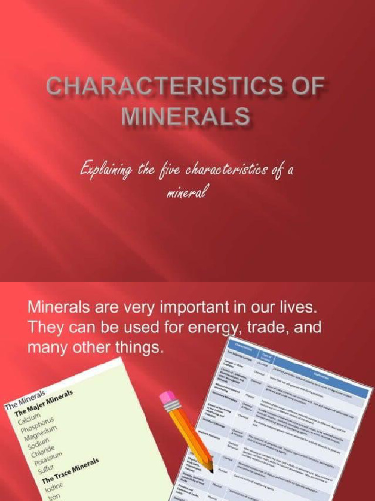 M3 - Characteristics of Minerals | PDF