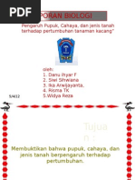 Download Pengaruh Pupuk Cahaya Dan Jenis Tanah Terhadap Pertumbuhan Tanaman Kacang Hijau by -dena Dena- SN92337825 doc pdf