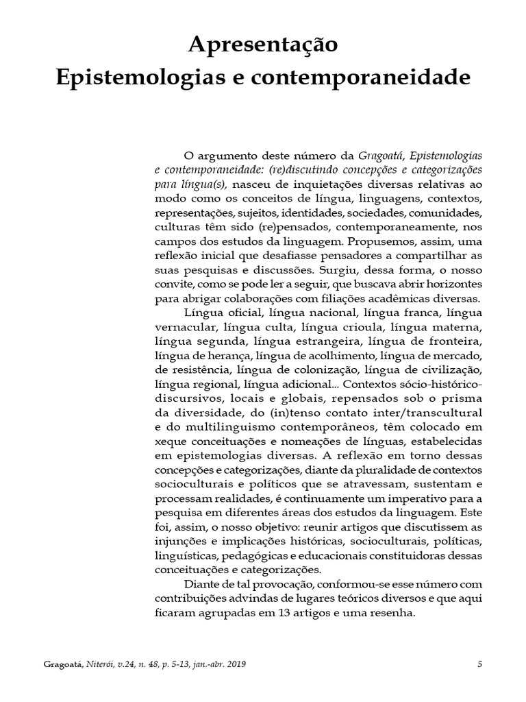 Epistemologias da Linguagem Contemporânea | PDF | Linguística ...