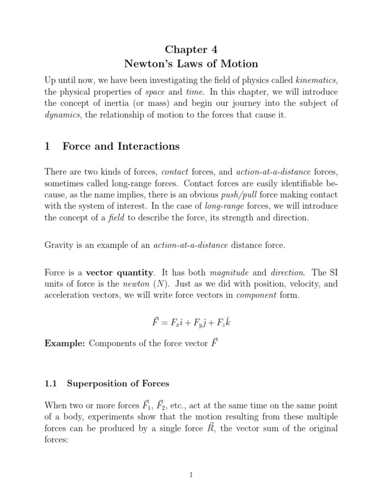 Newton's Laws of Motion Explained | PDF | Force | Mass