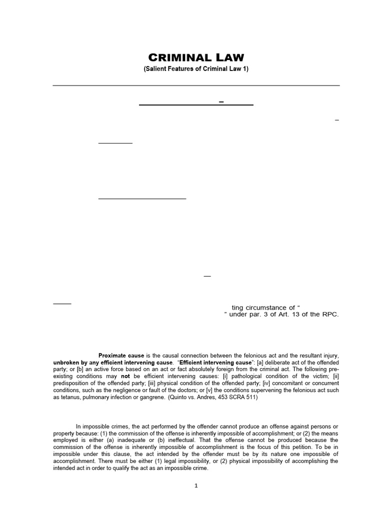 Philippine Criminal Law Overview | PDF | Crimes | Crime & Violence