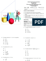 1° Práctica de Matemática Algebra 11° Año