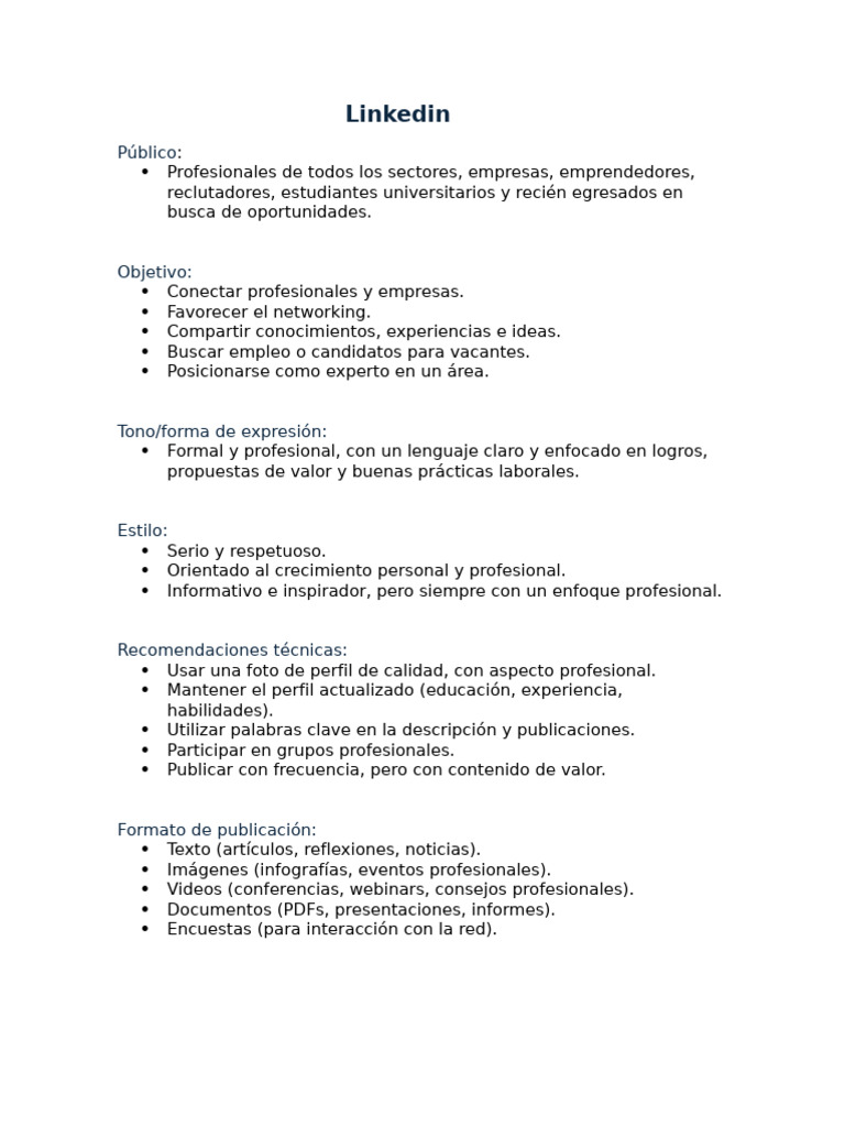 Optimiza tu Perfil en LinkedIn | PDF