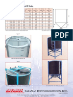 Conical Base Cylindrical PE Tanks Specs