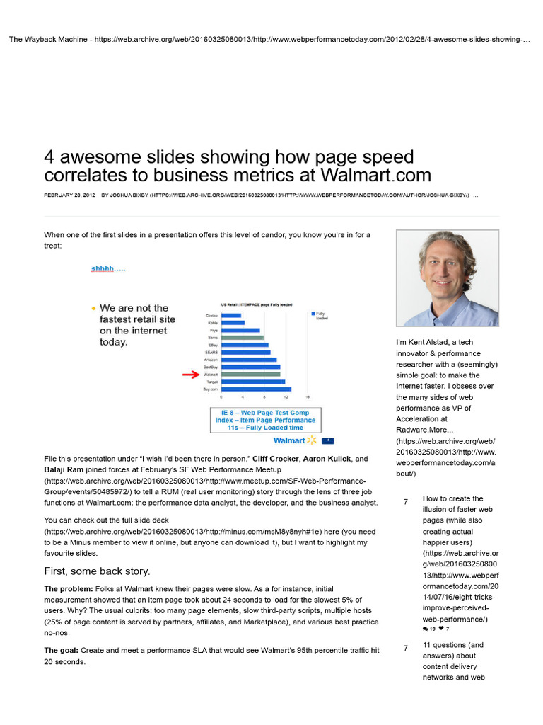 4 awesome slides showing how page speed correlates to business metrics ...