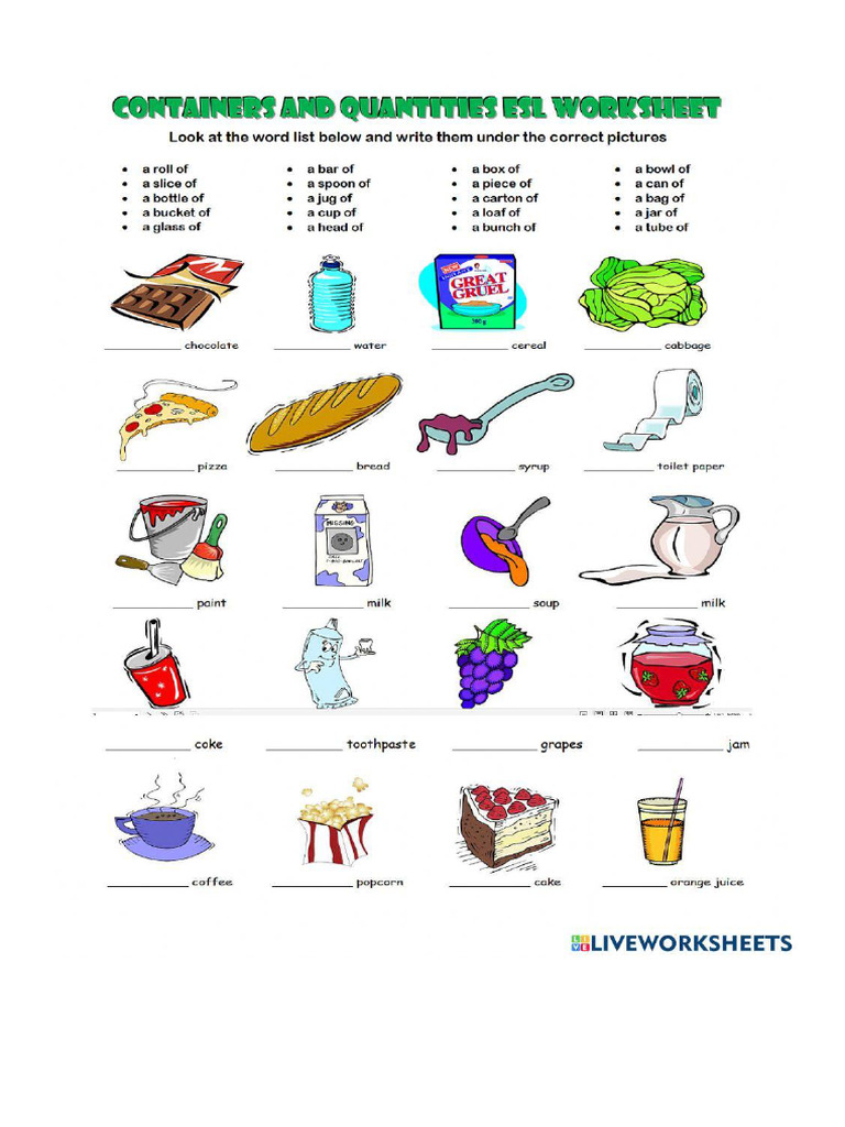 Container and Food | PDF