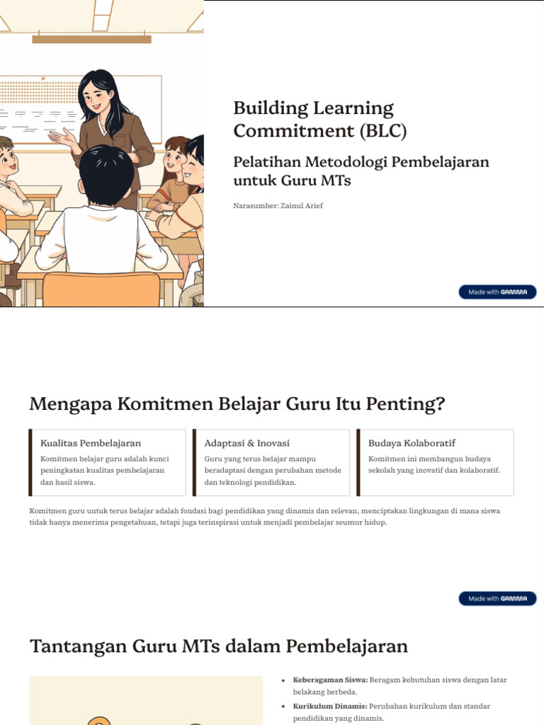 Strategi Membangun Komitmen Belajar Guru | PDF