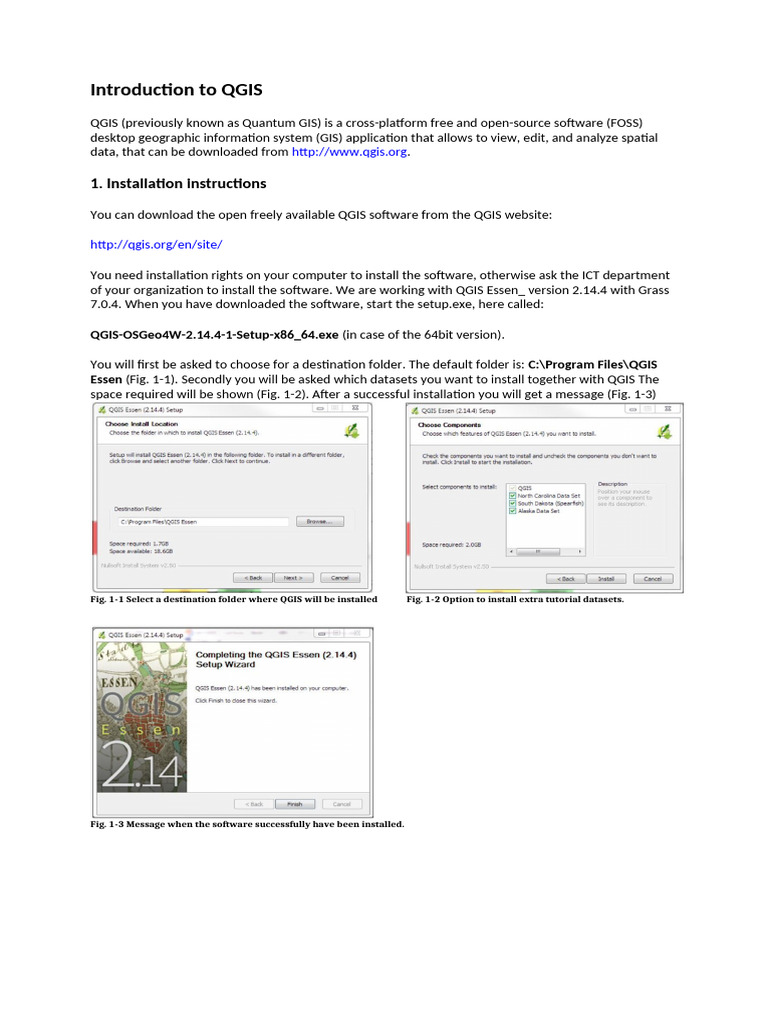 QGIS Installation and Interface Guide | PDF | Geographic Information ...