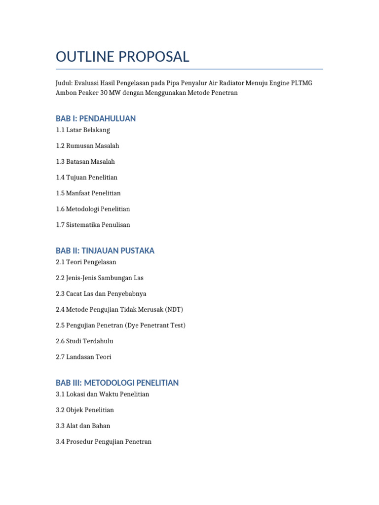 Evaluasi Pengelasan Pipa Radiator PLTMG | PDF