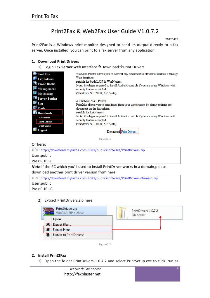 Print To Fax ExampleV1.0.7.2 - en | PDF