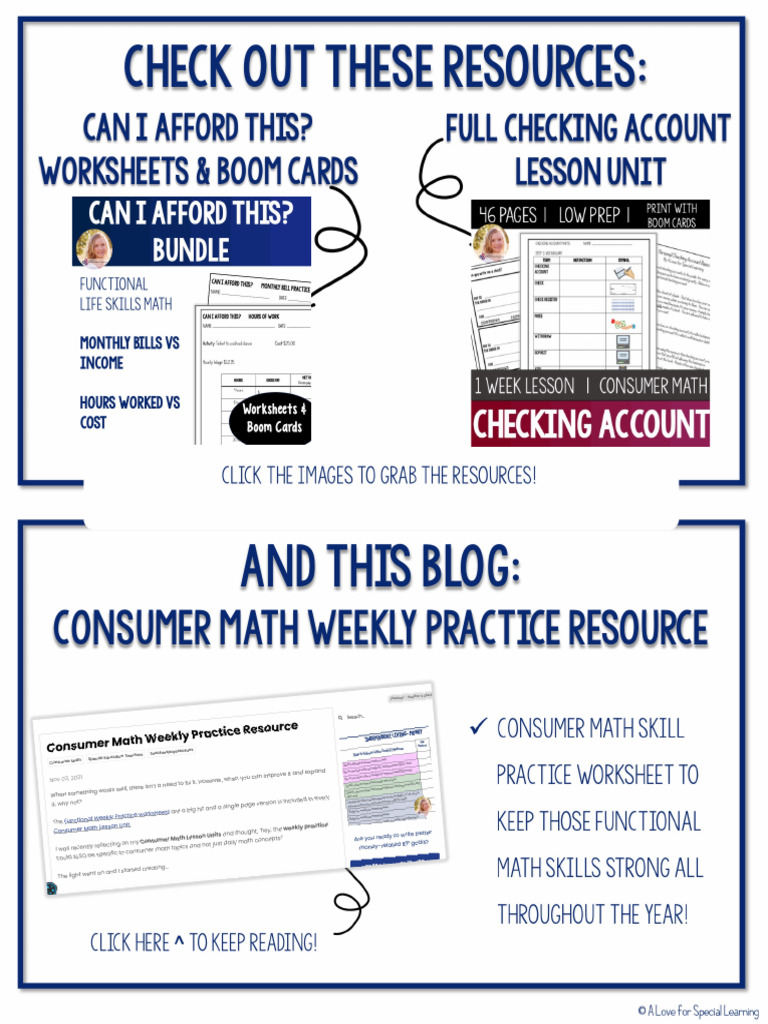 Check Out These Resources:: Consumer Math Weekly Practice Resource ...