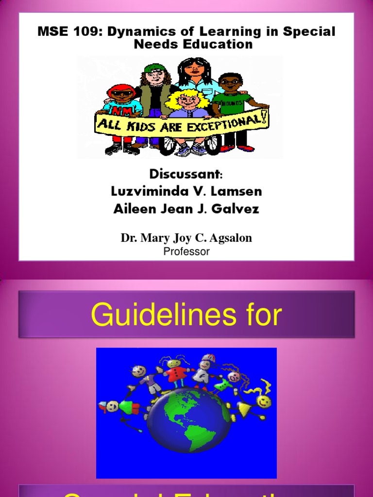 Dynamics of Learning in Special Needs Education | PDF | Special ...
