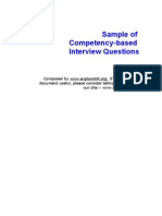 List of Competency-Based Interview Questions