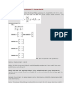 Metode Cramer Untuk Ian SPL Dengan Matlab