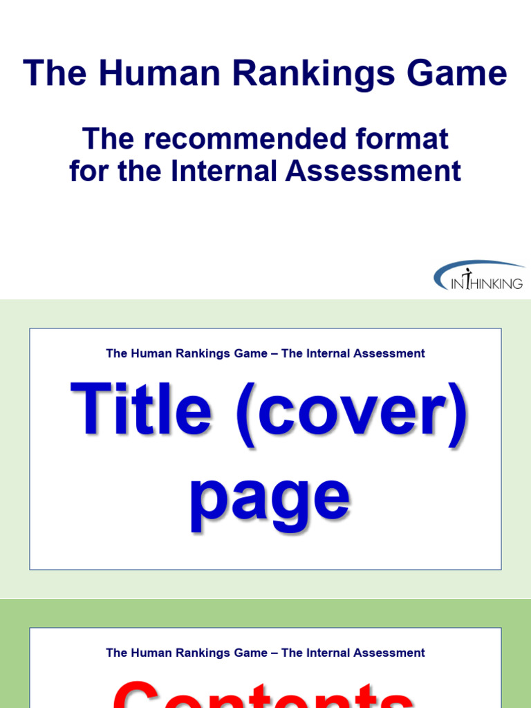 Human Rankings The Ia Recommended Structure | PDF
