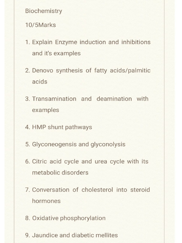Biochem Imp Que PDF | PDF