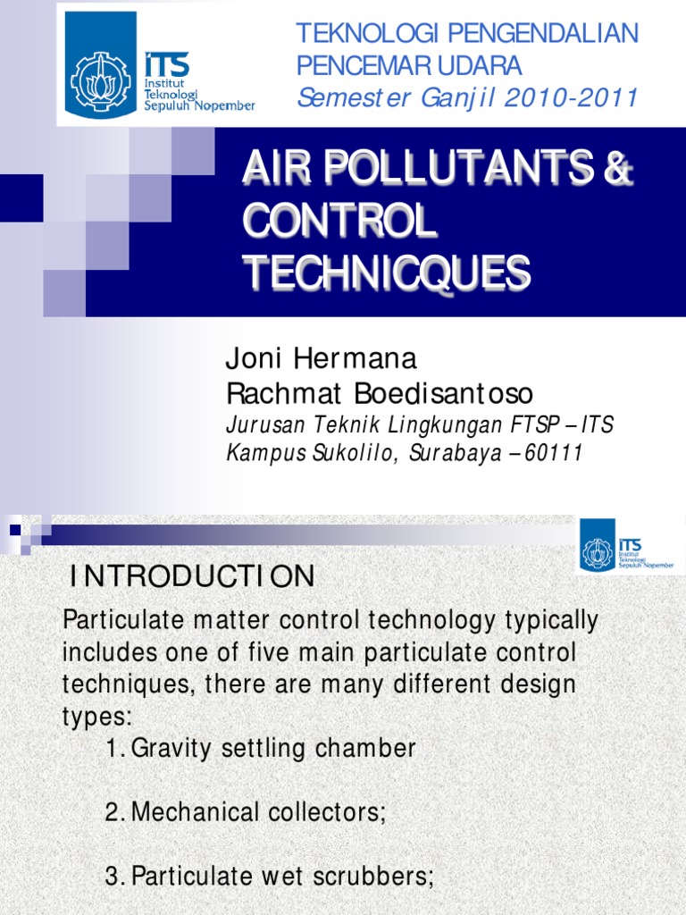 Particulate Matter Control Techniques | PDF | Particulates | Chemical ...