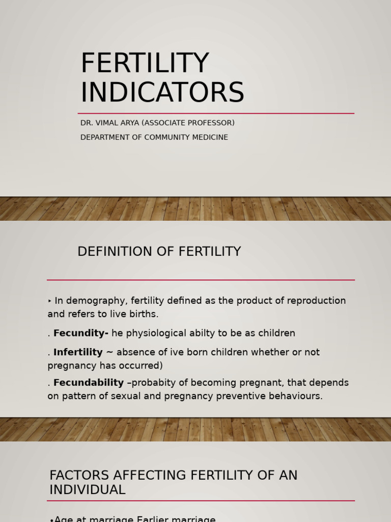 Understanding Fertility Indicators | PDF | Fertility | Total Fertility Rate