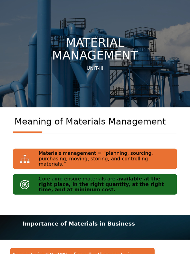 Essentials of Materials Management | PDF | Warehouse | Inventory