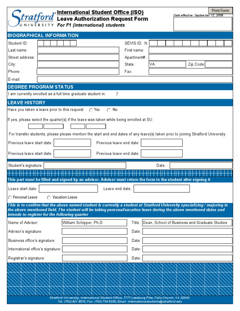 UIUC Leave Authorization Request Form | PDF