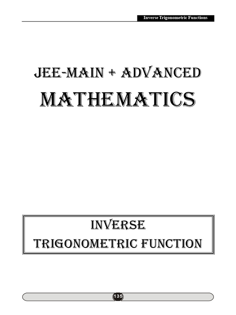 Inverse Trigonometric Functions Guide | PDF | Function (Mathematics ...