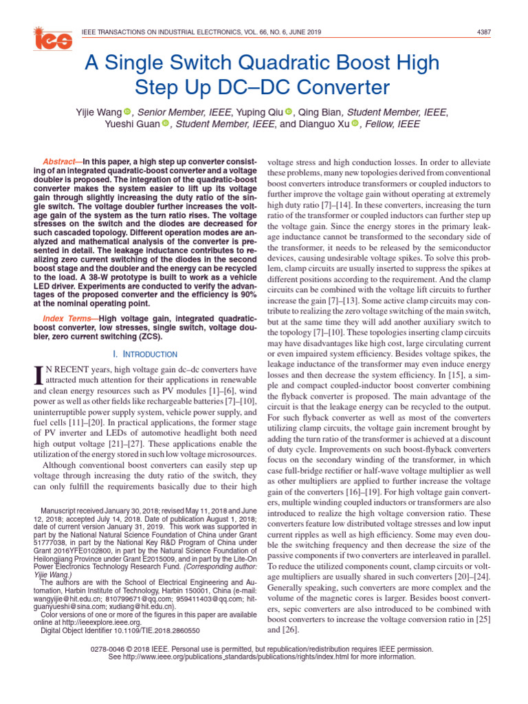 High Step-Up DC-DC Converter Design | PDF | Transformer | Inductor
