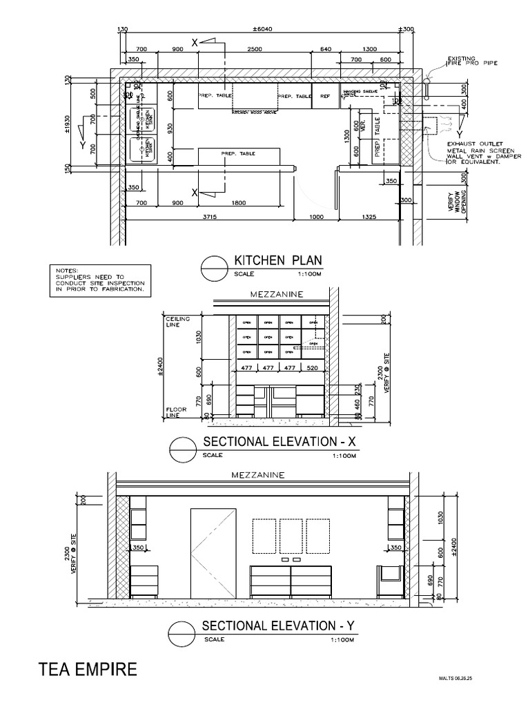 Kitchen Plan Sectional Elevations | PDF