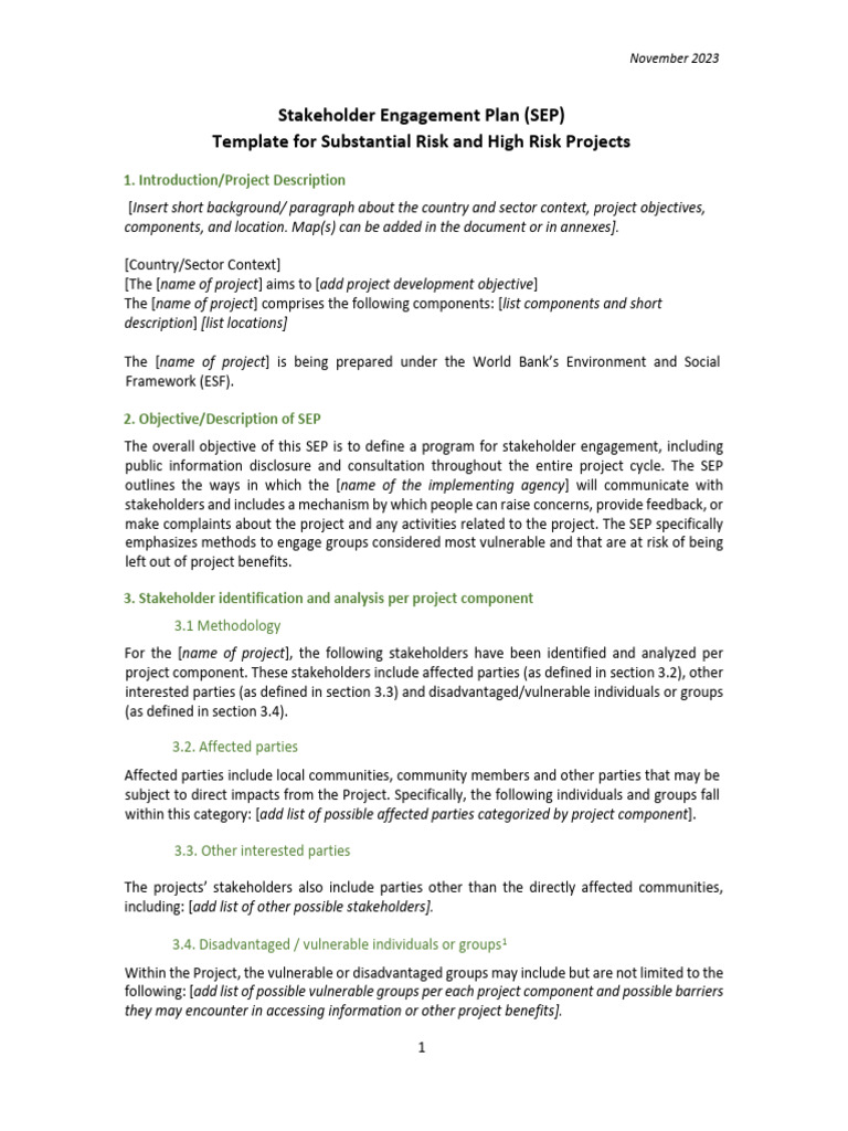 Stakeholder Engagement Plan Template | PDF | Risk | Focus Group