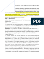 An Ordinance To Consolidate and Amend The Law Relating To Companies and