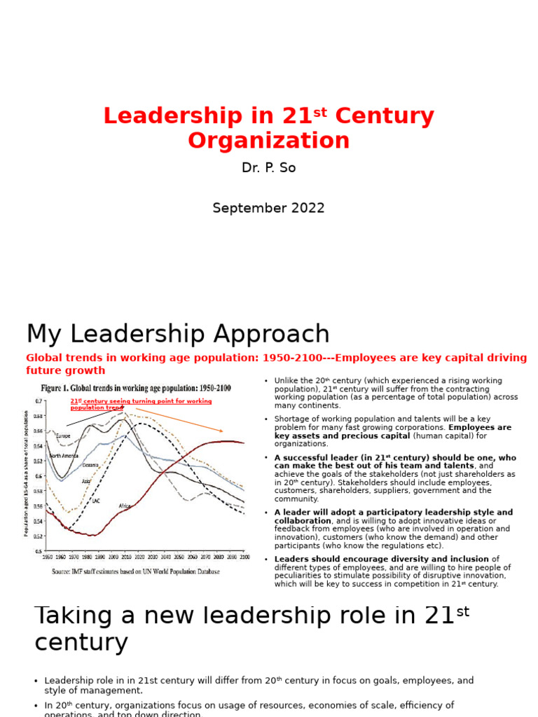 Leadership in 21st Century Organization | PDF | Innovation | Leadership