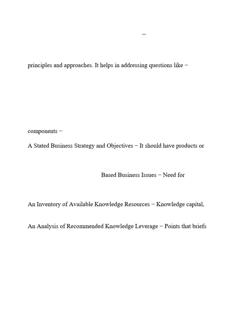 Knowledge Management Strategy Overview | PDF | Knowledge Management ...