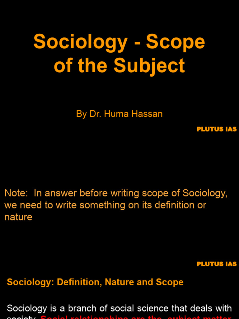 Sociology: Definition and Scope Explained | PDF | Sociology | Rationalism