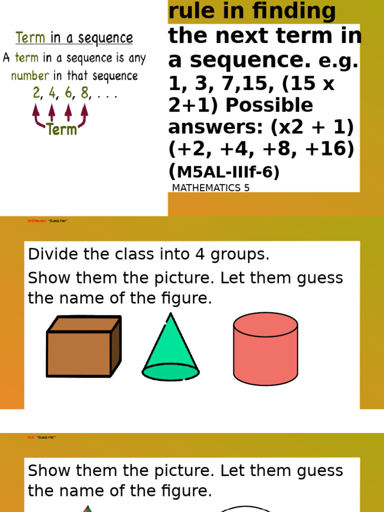 Understanding Shapes and Sequences | PDF | Pattern | Cognitive Science