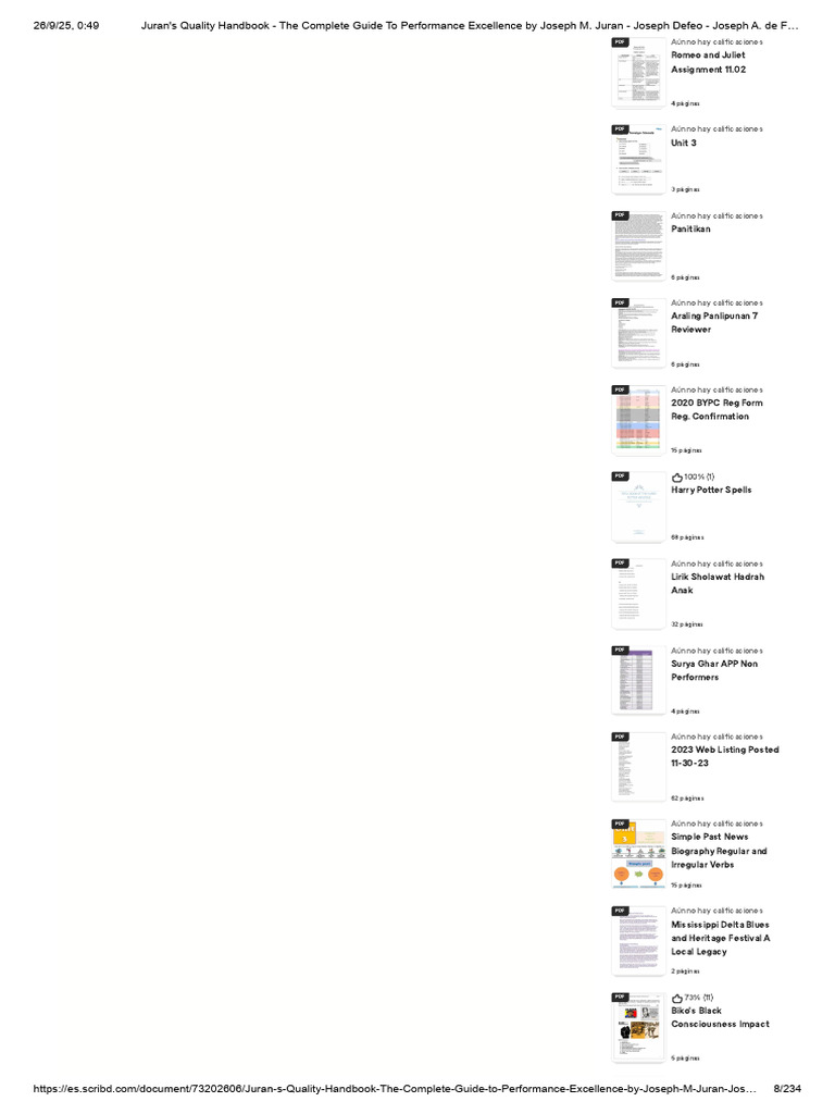 Juran's Quality Handbook 8th Edition | PDF