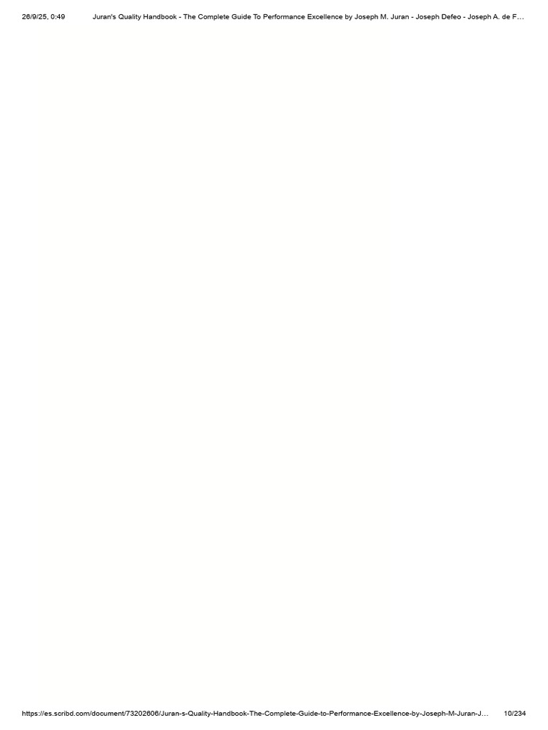 Juran's Quality Handbook 10th Edition | PDF