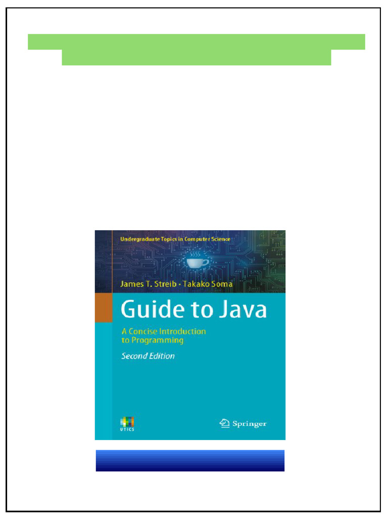 Guide to Java: A Concise Introduction to Programming (2nd Edition ...