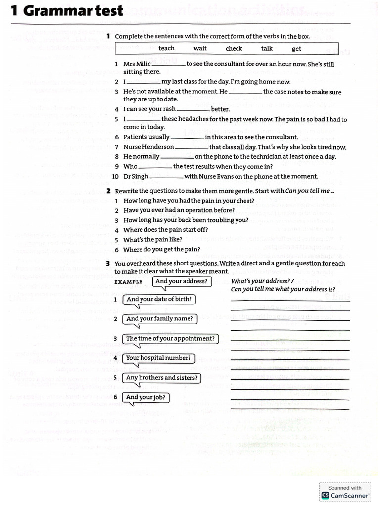 Unit 1 Grammar | PDF