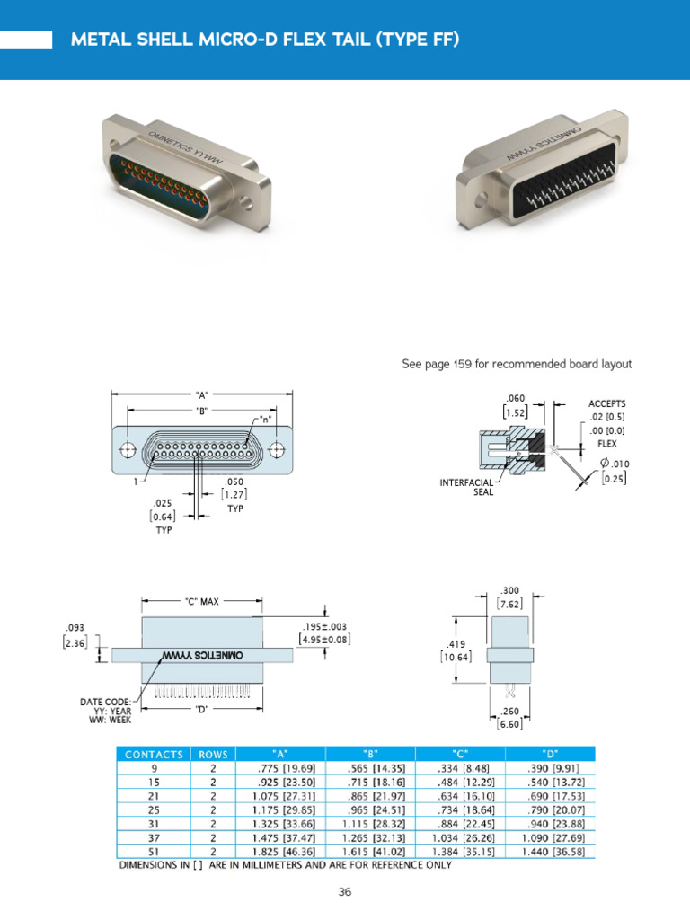 Micro-D Flex Tail Specifications | PDF
