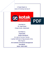 A Project Report On Analysis of E-Broking Services Of: Mr. Arpit Desai