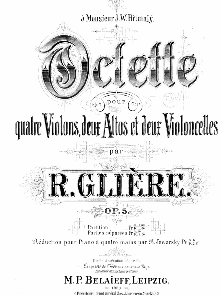 Gliere String Octet | PDF