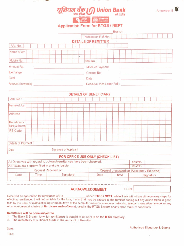 Union Bank Rtgs | PDF