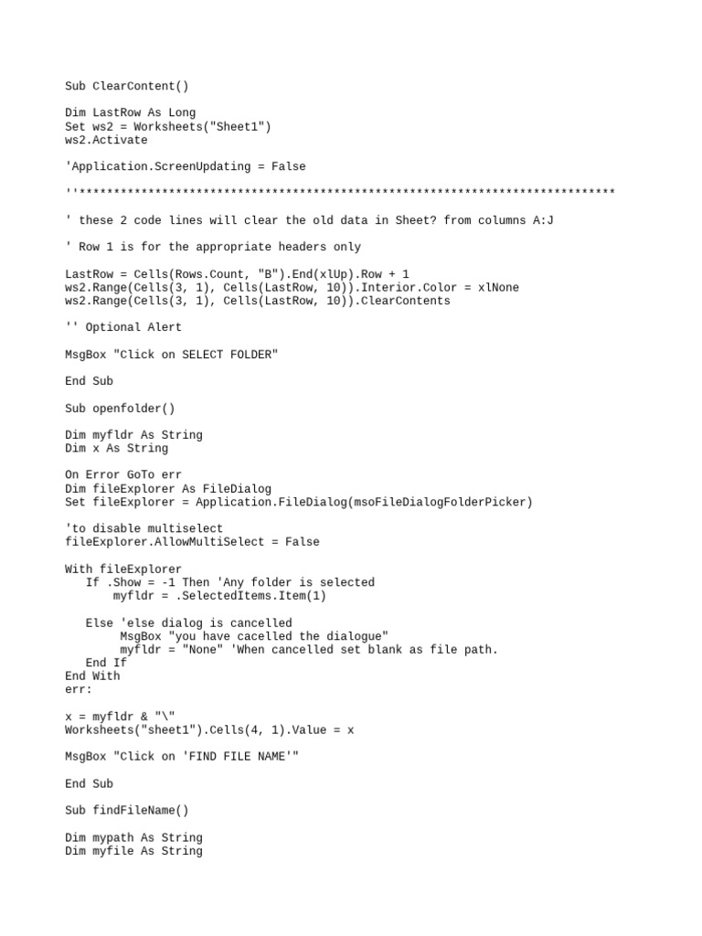 Excel VBA File Management Automation | PDF | Computer Programming ...