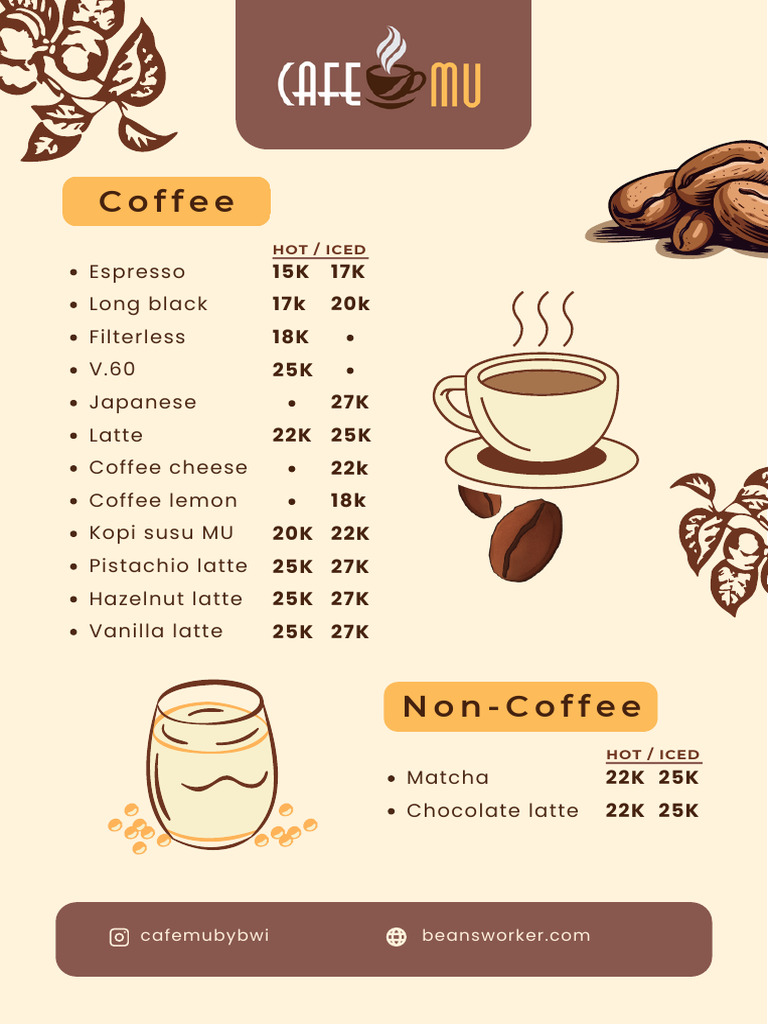 Unique Coffee and Latte Offerings | PDF