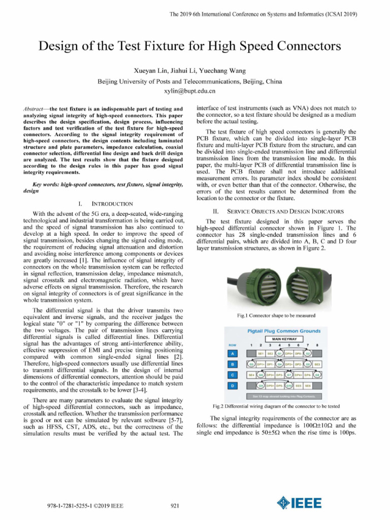 High-Speed Connector Test Fixture Design | PDF | Transmission Line ...