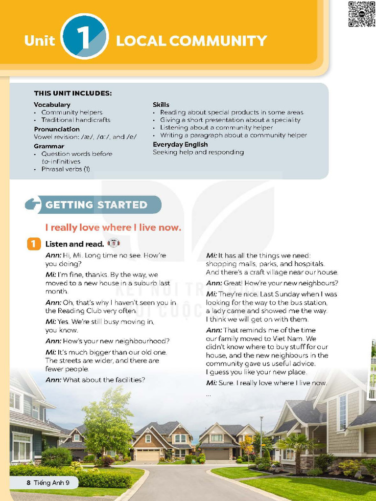Unit 1 - Local Community - Tiếng Anh 9 Global Success | PDF