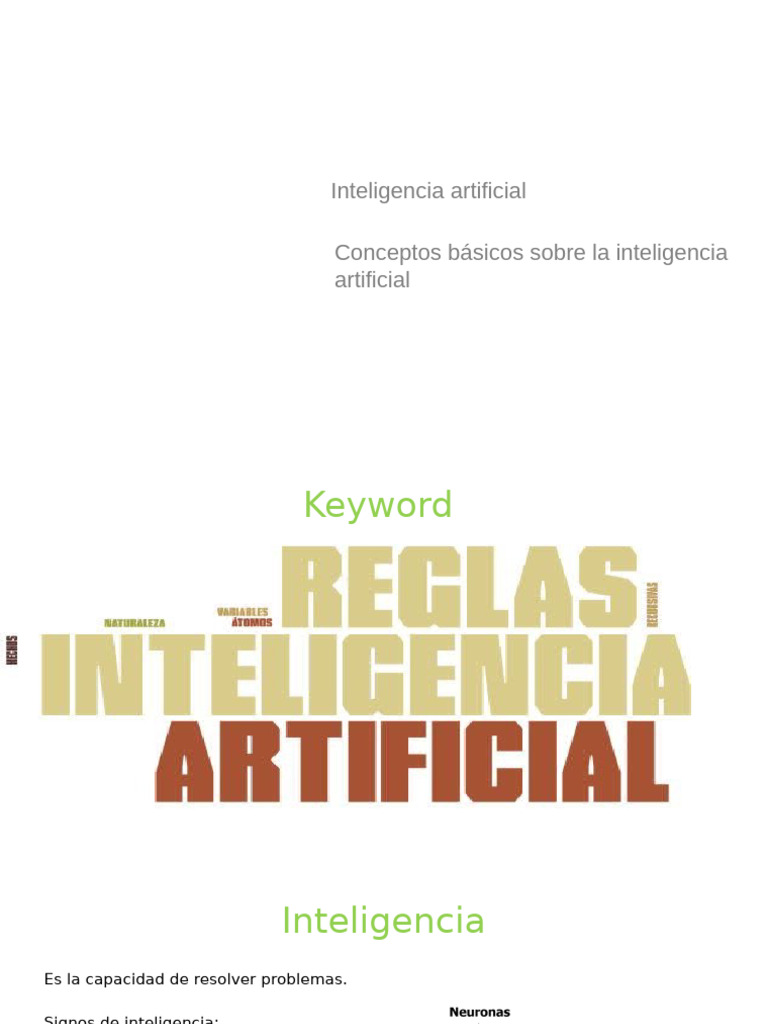 Conceptos Clave de Inteligencia Artificial | PDF | Inteligencia ...