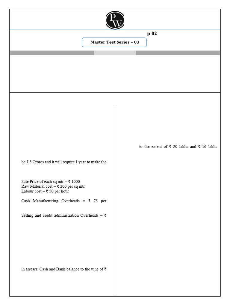 Financial Management Exam Paper 2025 | PDF | Cost Of Capital | Private ...